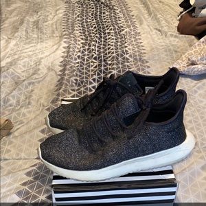 Black speckled adidas